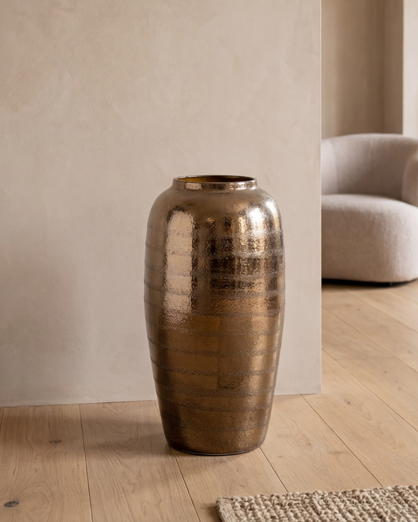 Antique Bronze Floor Vase - Medium