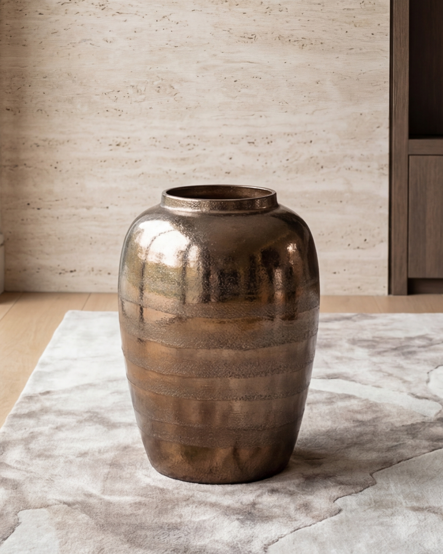 Antique Bronze Floor Vase - Small