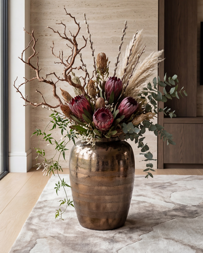 Antique Bronze Floor Vase - Small