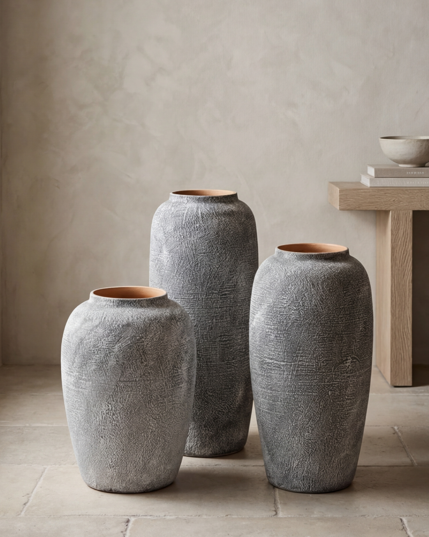 Vintage Ash Floor Vase - Small