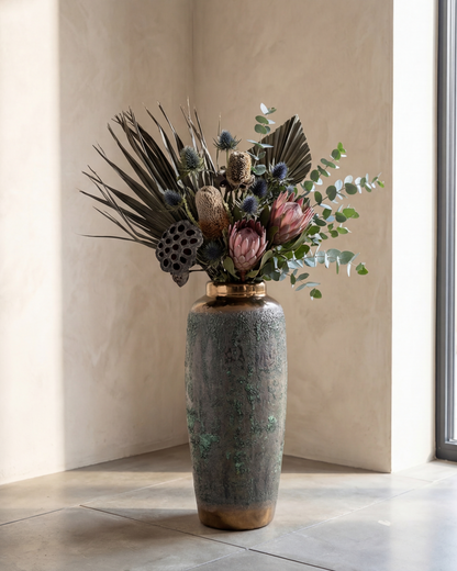 Obsidian Moss Floor Vase - Large