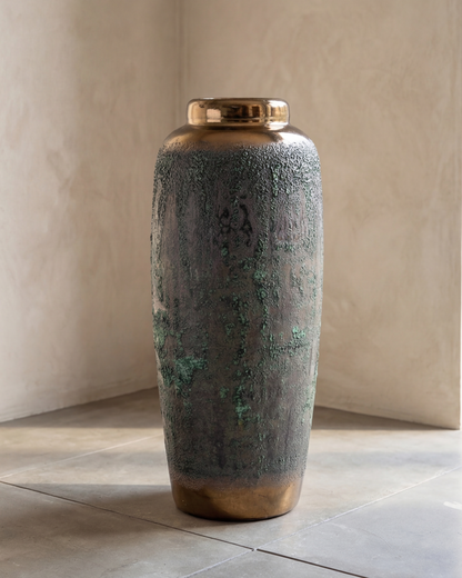 Obsidian Moss Floor Vase - Large