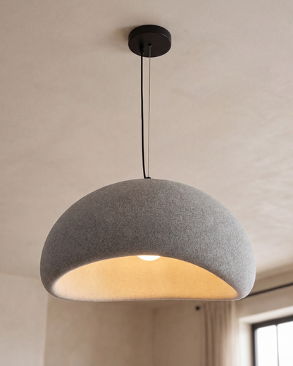 Modern Organic Asymmetrical Dome Pendant Light (Grey)