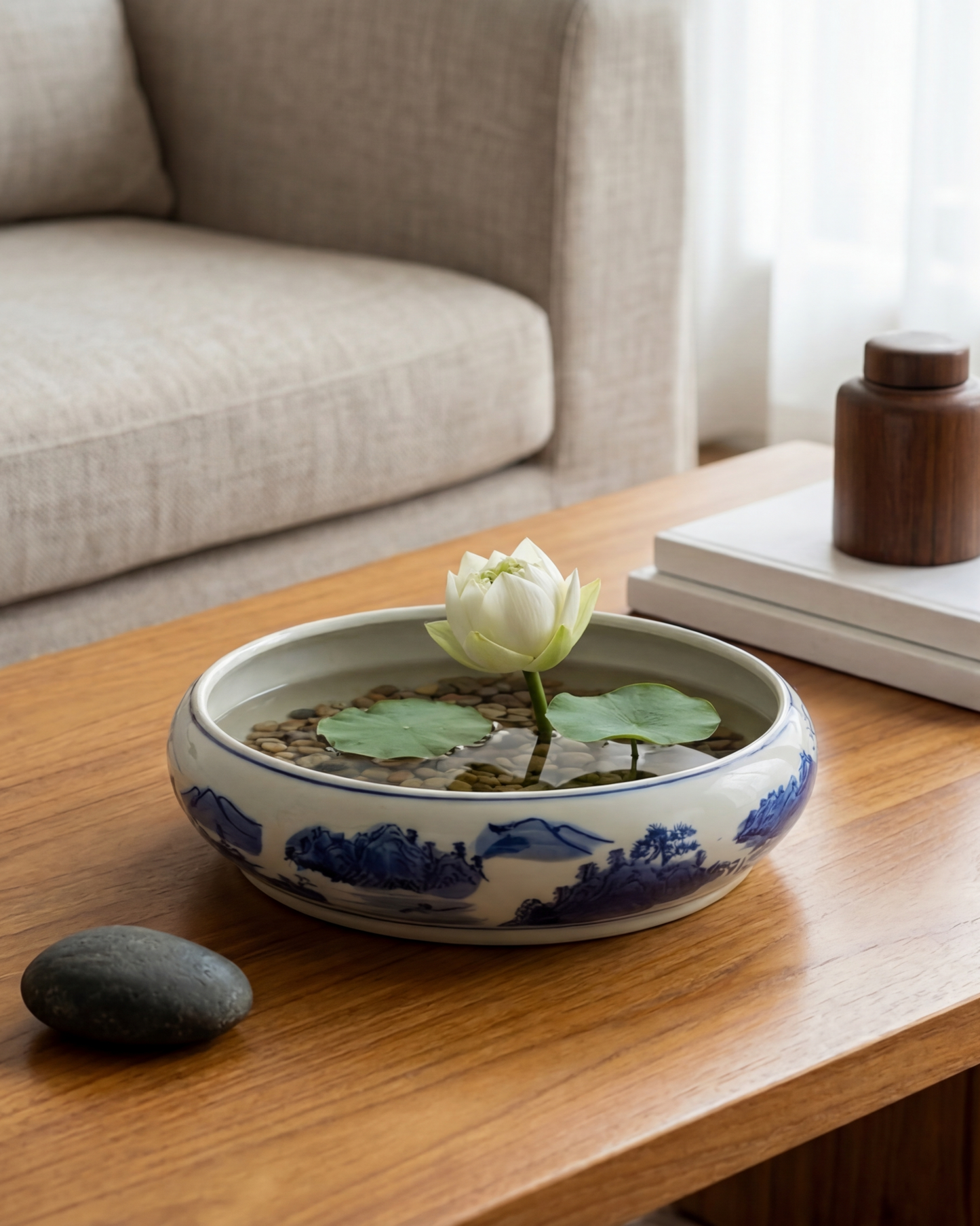 Blue Haven Round Planter - Big