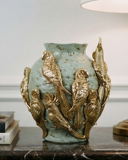 Golden Aviary Luxe Vase