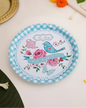 "Tea Party" Round Serving Tray - Set Of 2